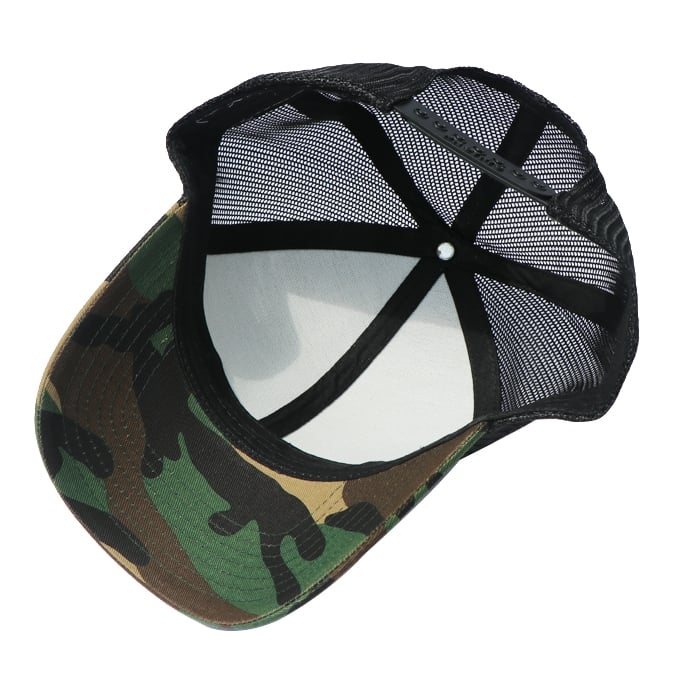 Picture of Print Half Net Curved Cotton Cap - Black, 