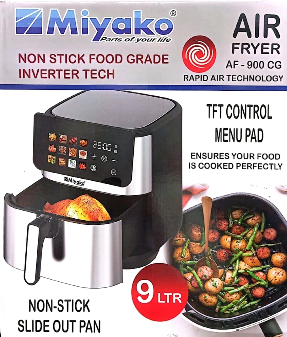 Picture of Miyako Digital Touch Control Panel 9 Ltr Air Fryer AF-900 CG Multicolor