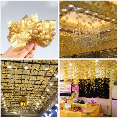 Picture of Artificial Creeper Wall Hanging ( Gold ) - Gold