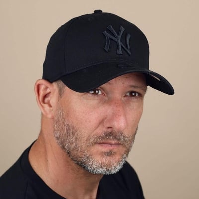 Picture of lavish Designe -Logo Printed Cotton Cap for Men - Black - Elegant and Refined - Modern Vibe - Style & Luxe - Black