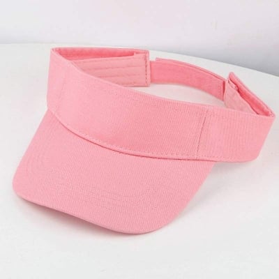 Picture of Summer Sun Hat Adjustable Baseball Cap Sun Visore Brim, effectively protect the skin of face. - Pink
