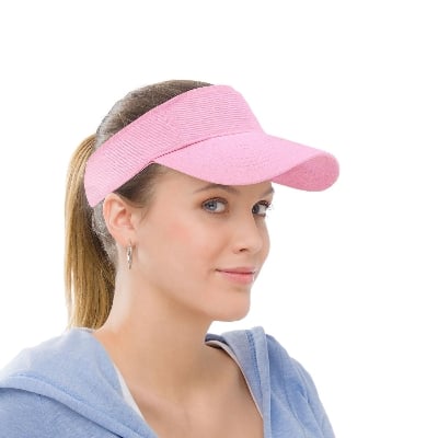 Picture of Adjustable Sun Visor Hat Golf Cap for Men & Women - Pink