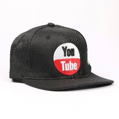 Picture of YouTube New Fashion Baseball Cap Duckbill Cap Golf Hat Unisex - Black
