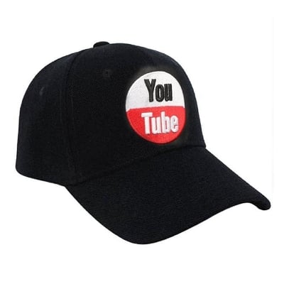 Picture of YouTube Twill Sandwich Cap Black - Black