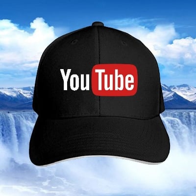 Picture of New Fashion Cap Adult YouTube Baseball Hat Women's Men's Outdoor Cap High Quality - Black