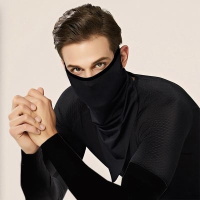 Picture of Bicycle Equipment Headwear Ride Neck Bandana Bike Triangle Headband Scarf - Black