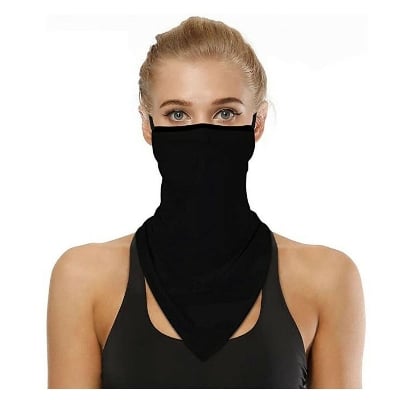 Picture of Neck Gaiter Balaclava Dust UV Sun Protection Outdoors Face Bandana for Women & Men - Black