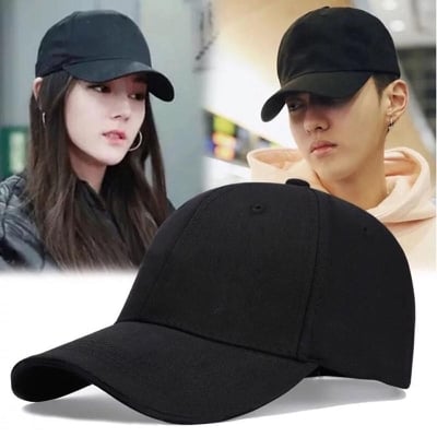 Picture of Close Plain Baseball Cap for Sport - Black