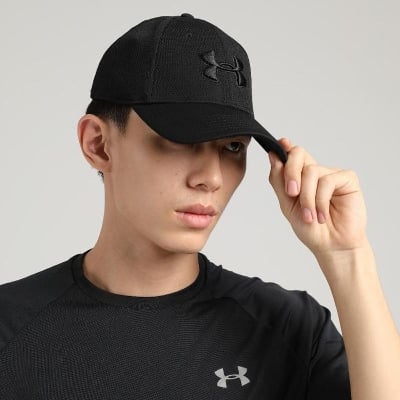 Picture of Under Armour Cotton Baseball Sports Cap For Men - Black