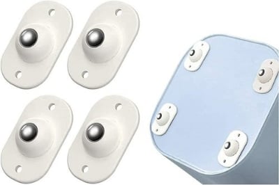 Picture of 4 pcs Self-Adhesive 360° Rotating Paste Pulley Wheels for Under Bed Storage