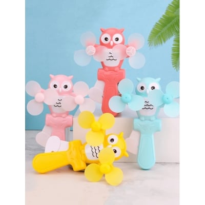 Picture of 1PC Owl Portable Manual Hand Crank Mini Fan Without Battery 
