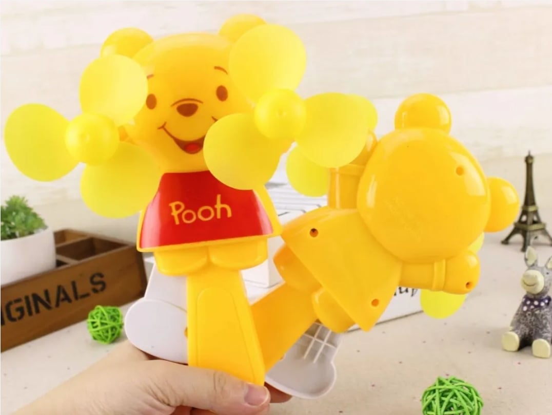 Picture of 1 PC Pooh Portable Manual Hand Crank Mini Fan Without Battery 