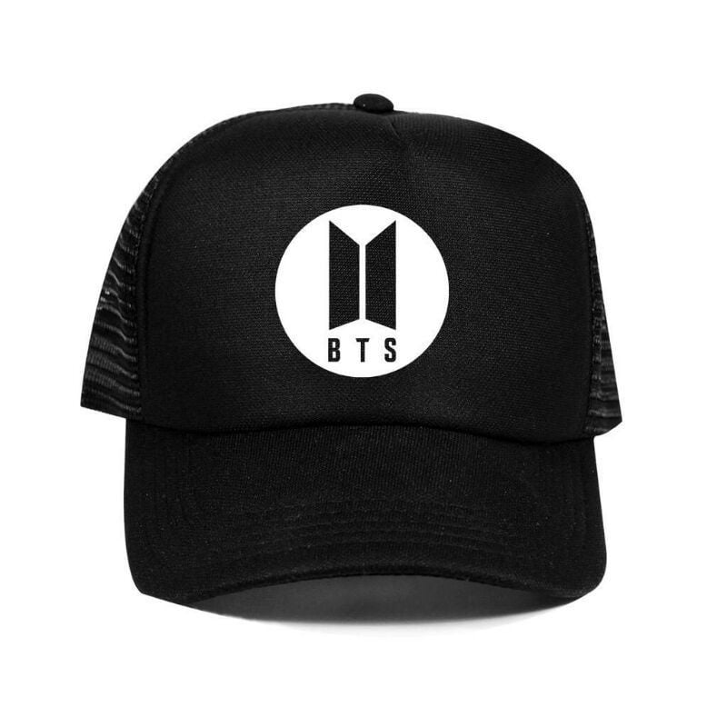 Picture of BTS Black Foam Half Net Fashionable Styles Cap For Men - Black