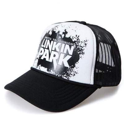Picture of Solid Black Mesh Baseball Cap - Black