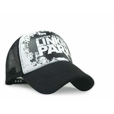 Picture of LINKIN PARK Printed Baseball, Half Net, Mesh Cap, Trucker Cap - Black