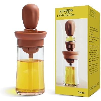 Picture of Glass Oil Bottle with Silicone Brush