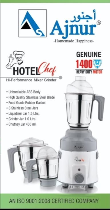 Picture of 1400 WATT Ajnur Hotel Chef Blender Plus Mixer Grinder 