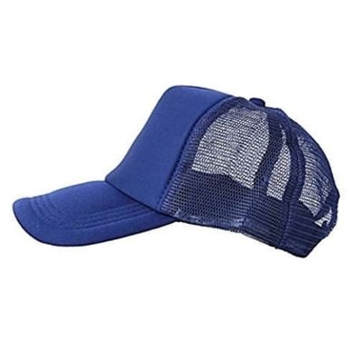 Picture of Baseball Half Net Fashionable Styles Cap For Men - Blue