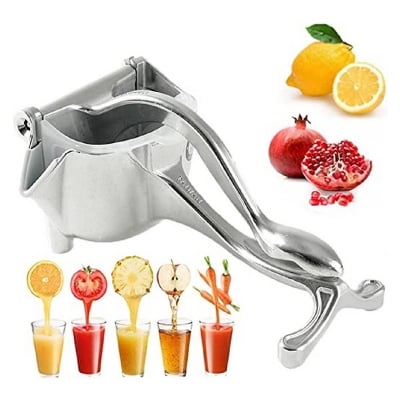 Picture of Multifunctional Real Aluminum Manual Juicer Hand Squeezer Fruit Juice Manual Juice Machine Orange Lemon Smoothie Citrus Juicer Press Fruit Machine Silver