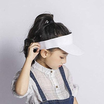 Picture of UV Protect Sun Baseball Hat Wide Brim Beach Visor Cap Outdoor Travel - White
