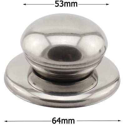 Picture of Stainless Steel Casserole Stockpot Induction Base Large Deep Stock Pot Glass Lid - Silver