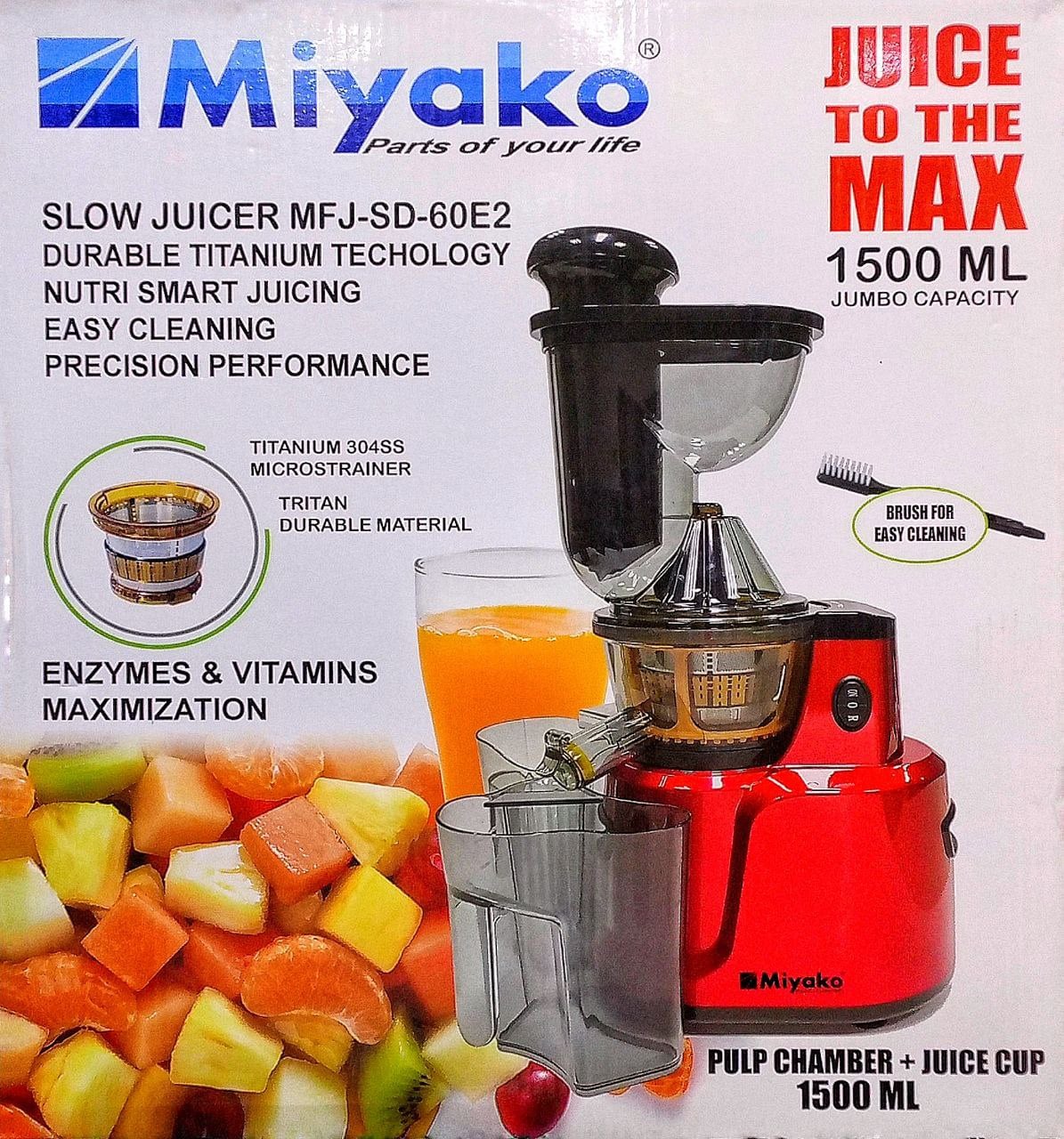 Picture of Miyako 1500ML Slow Juicer MFJ-SD-60E2 Multicolor