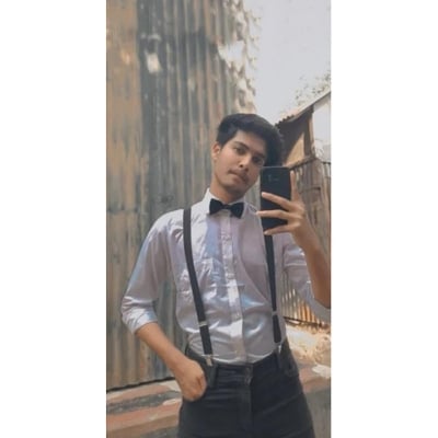 Picture of Black Cotton Suspender for Men - Black