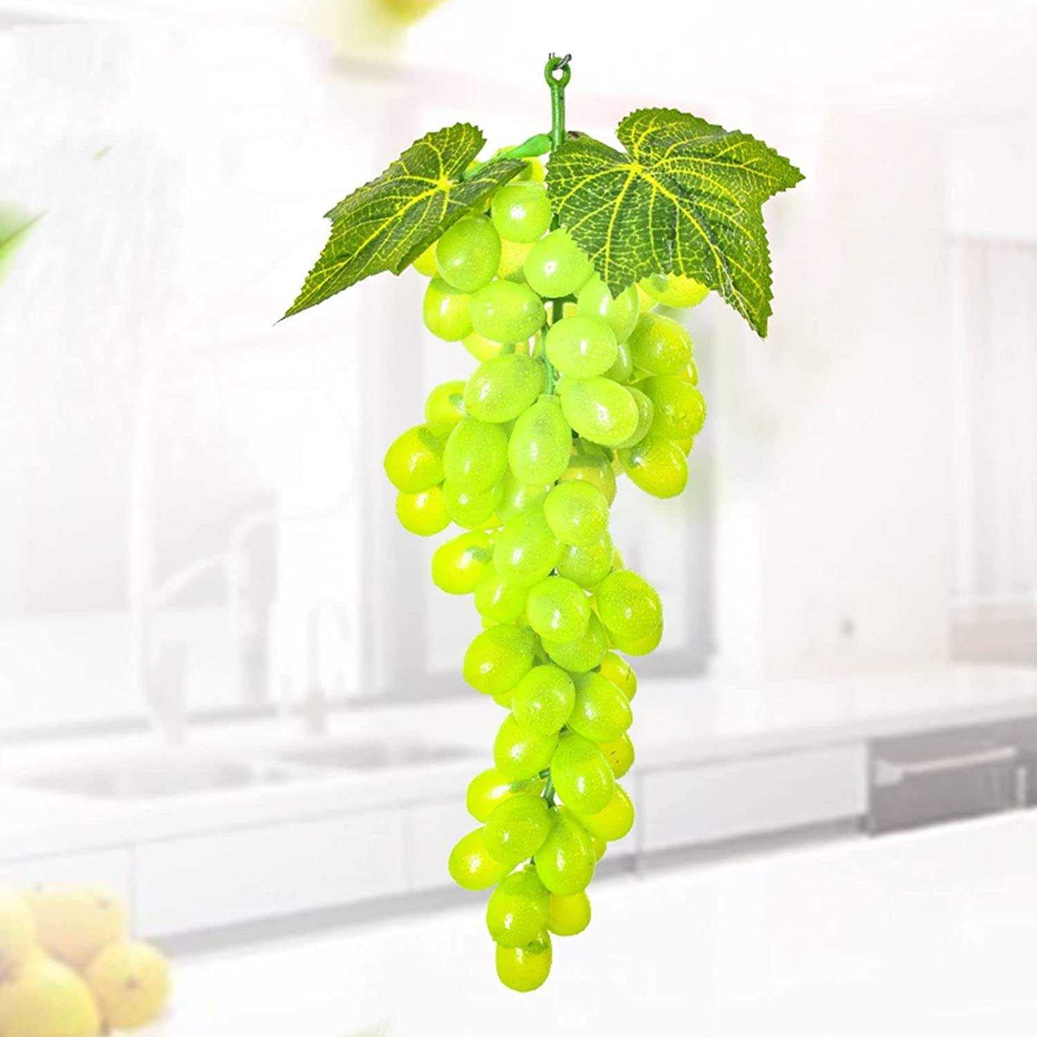 Picture of Best Artificial Large Bunch Black Grapes Decorative Plastic Fruit