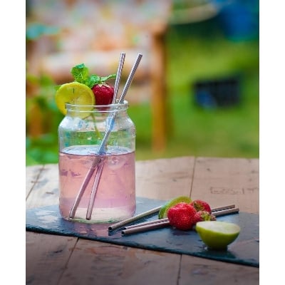 Picture of Metal Straws Reusable Metal Straw Stainless Steel Metal Straw Metal Straw Cleaner Metal Straw Metal Straw