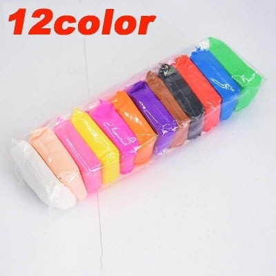 Picture of Hot 12 Colors/set Fluffy Toys Putty Soft Clay Antistress Light Plasticine Supplies Sand Fidget Gum Clay For Kids