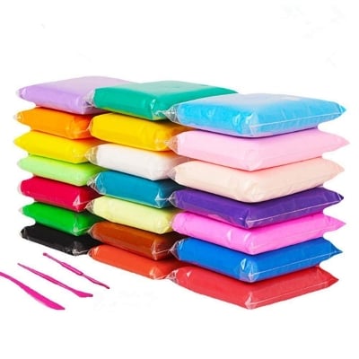 Picture of Arham Mktg Set 12 Different Color Fluffy Foam Clay with Tools, Pack of 12 (1 Piece Each Color)