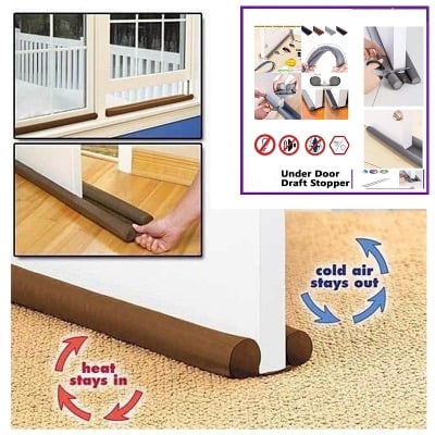 Picture of Twin Draft Guard Door Window Air Dust Stopper Energy-saving Door Stopper