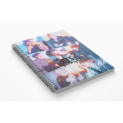 Picture of BTS Khata A4 Notebook HD Print cover.