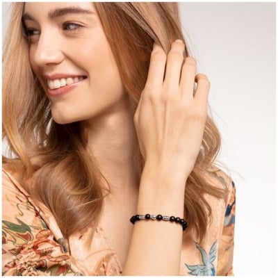 Picture of High Quality Charm Crown Natural Stone Pearl Men's Bracelet