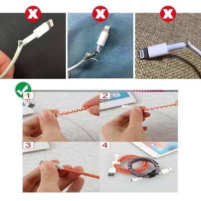 Picture of Cable protector Plating Bobbin winder 65Cm Data Line Case Rope Protection