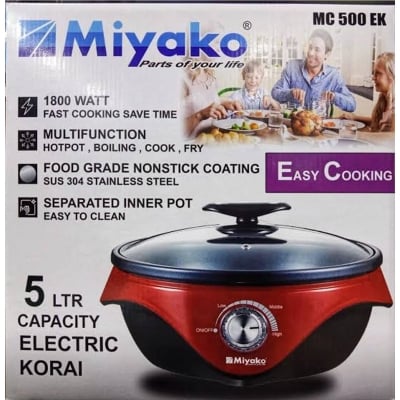 Picture of Miyako 5 Liter Electric Curry Cooker MC-500 EK | Miyako Electric Korai | Miyako Electric Multifunction Cooker | 1800 Watt Multicolor