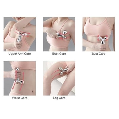 Picture of Silver Stainless Steel 3D Massager Roller - Silver