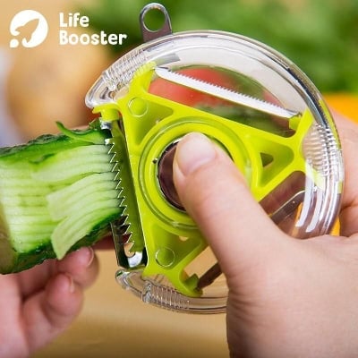 Picture of Kitchen 3 in 1 Peeler Rotary Multi-purpose Stainless Steel Vegetable Fruit Potato Peeler