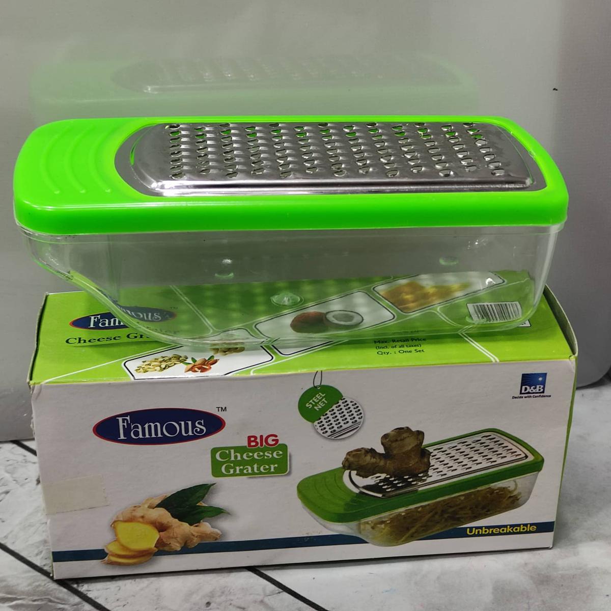 Picture of Famous Big Cheese Grater, Unbreakable Plastic With Steel Net