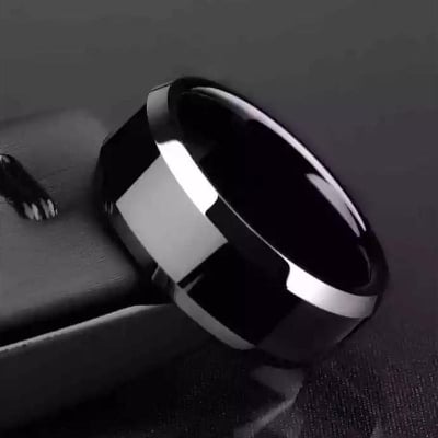 Picture of Black Finger Ring FOr man - Black