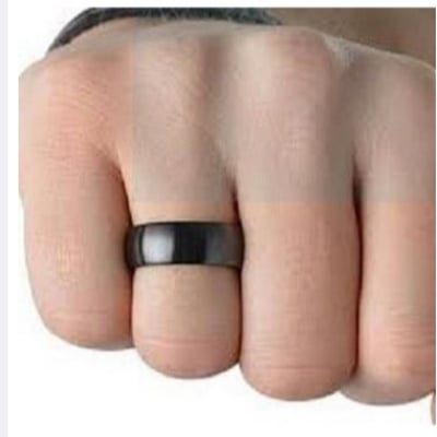 Picture of Balck Batman Finger Ring For Man - Black