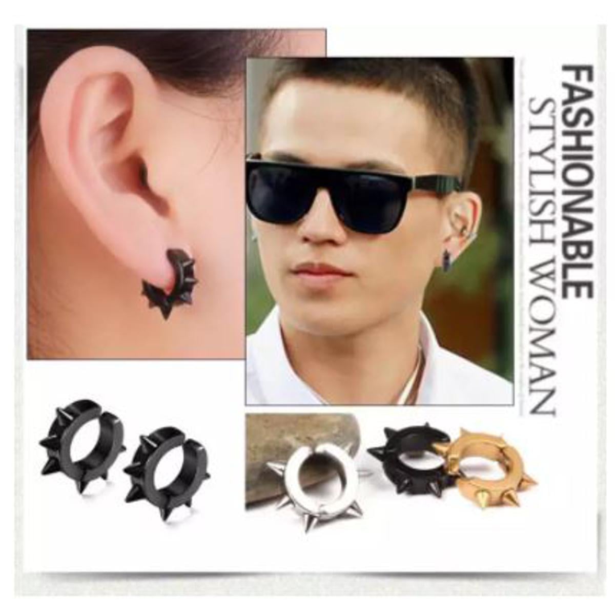 Picture of Metal Ear Ring for Men & Women - Black