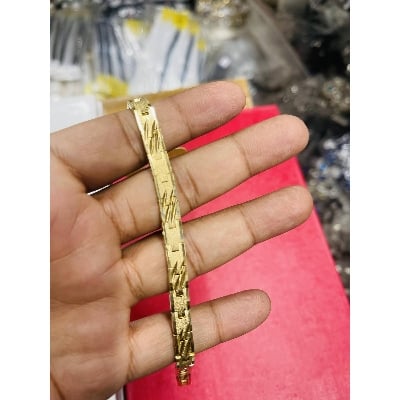 Picture of Stainless Steel gold Color Round Men's Bracelet - Bracelet For Men - Gold
