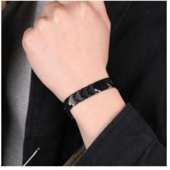 Picture of Black Magnet Bracelet For Man - Black