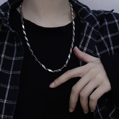 Picture of Rice Chain for Men and Women - Silver