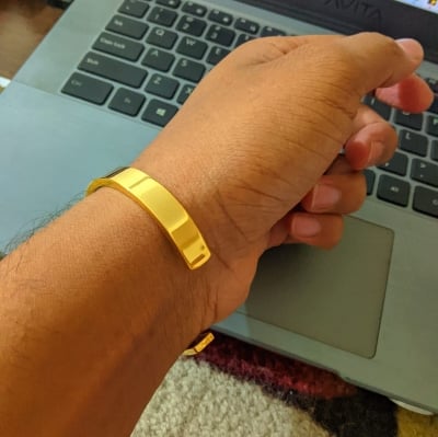 Picture of Man's Golden Bracelet - Man Jewellery--- কালার গ্যারান্টি 1 বছরের - Gold