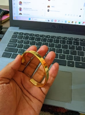 Picture of Man's Golden Bracelet - Man Jewellery--- কালার গ্যারান্টি 1 বছরের - Gold
