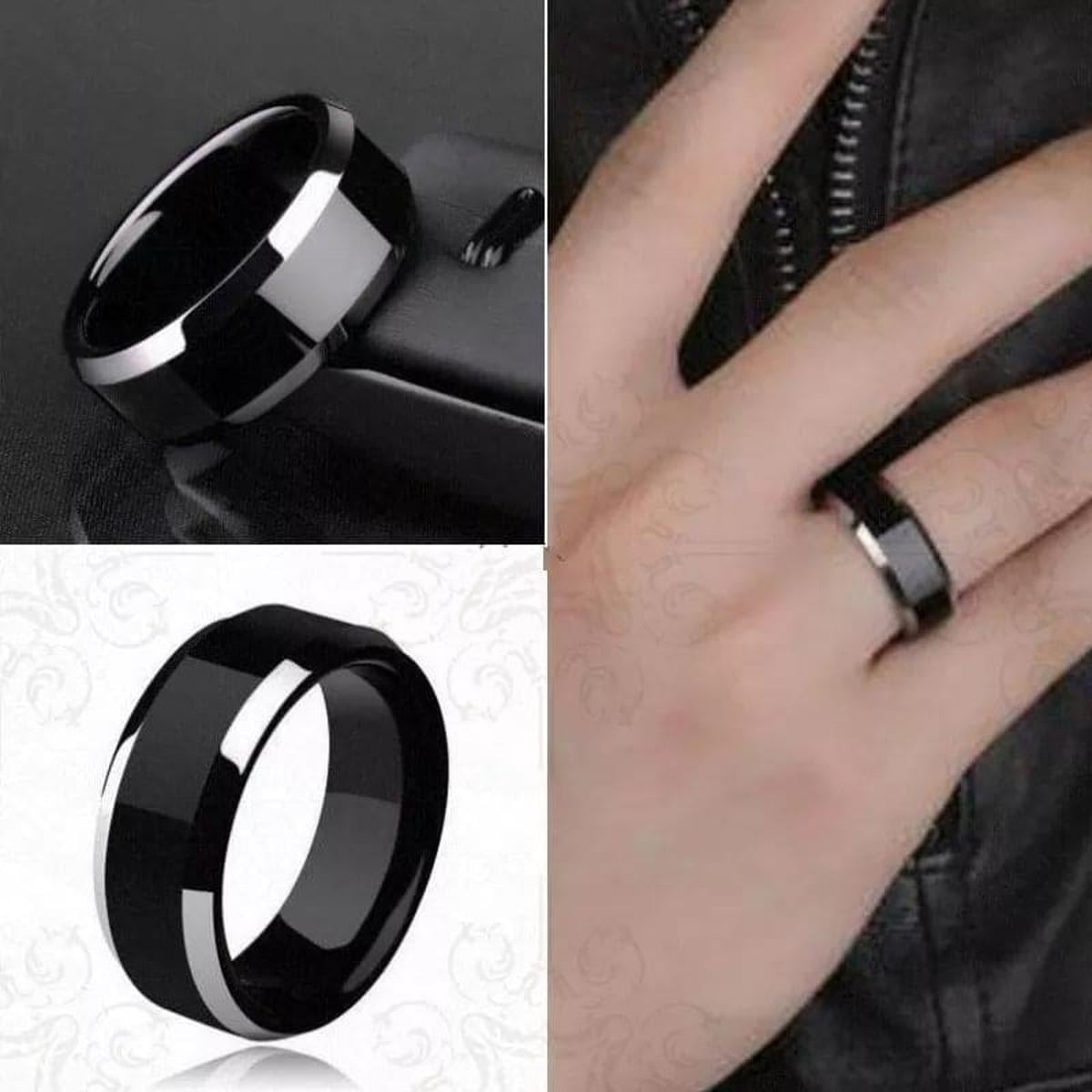 Picture of Finger Ring for Men - Ring For Men- Black Finger Ring - Black