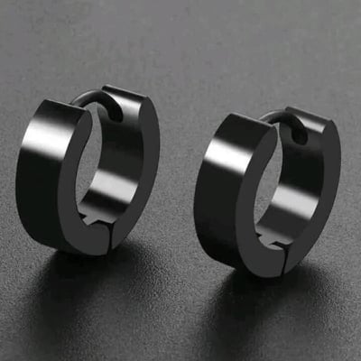 Picture of Best Earrings For Men Black - Black