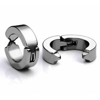 Picture of Stainless Steel Stud Earrings For Men - Silver